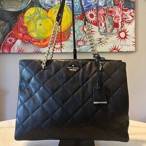 Kate Spade Black Quilted Leather Emerson Place Phoebe Tote